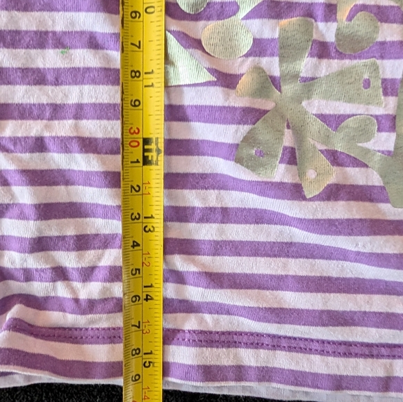 Hanna Andersson Girls Striped Long Sleeve 100% Cotton Shirt Metallic Floral - Picture 6 of 9